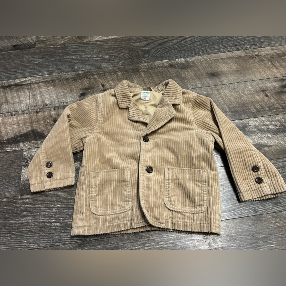 Please Mum corduroy cord beige blazer jacket size 3T